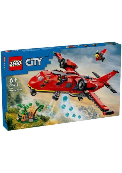 Akdenizpos UG01 60413 ® City Itfaiye Kurtarma Uçağı 478 Parça +6 Yaş (Yeni)