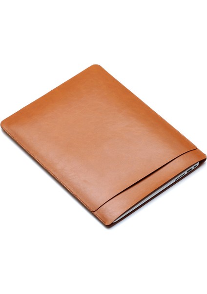 13 Inç MacBook Air/pro Brown İçin Crazy Horse Deri Dizüstü Bilgisayar Kılıfı Kılıfı (Yurt Dışından)