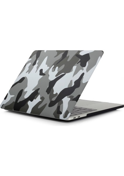 Desenli Sert Koruyucu Kılıf MacBook Pro 13 Inç 2016 A1706/A1708/A1989/A2159/A2251/A2289/A2338 KAMUFLAJ Desen/ (Yurt Dışından)