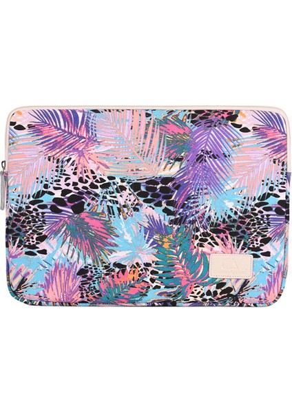 12 Inç Dizüstü Bilgisayarlar İçin Taşınabilir Kol Çantası Darbeye Dayanıklı Taşıma Çantası Yaprak Desenli Baskılı Ince Kanvas Çanta (Yurt Dışından)