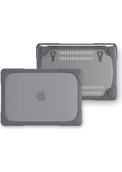 Iki Parçalı Plastik + Tpu Koruyucu Laptop Kılıfı MacBook Pro 13 Inç Ile/dokunmatik Çubuk Olmadan (2020-2016) A1706 A1989 A2159 A1708-GRI (Yurt Dışından)