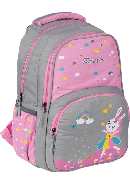 1340 Kız Çocuk Beslenmeli Ilk Okul Çantası Tavşan ve Filamingo Desenli fiyatları