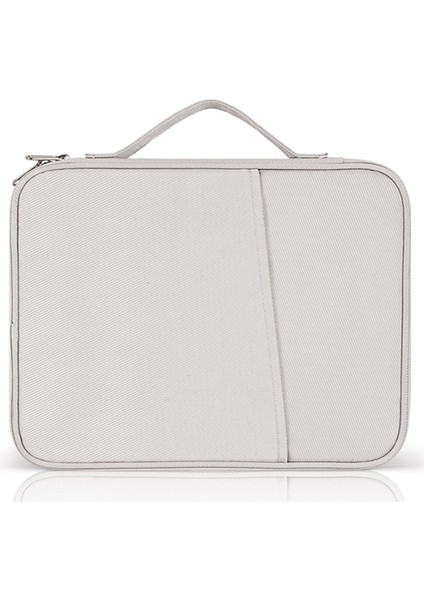 180 Derece Açılır 13 Inç Dizüstü Bilgisayar Çantası Su Geçirmez Naylon Çizilmez Taşıma Kesesi-Beyaz (Yurt Dışından)