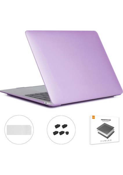 MacBook Air 13 Inç (2020) A2179/A2337 (Ab Versiyonu) 3'ü Bir Arada Sert Dizüstü Bilgisayar Kılıfı + Tpu Klavye Kapağı + Toz Geçirmez Fiş-Mor (Yurt Dışından)