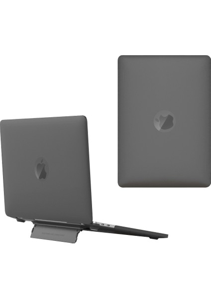 MacBook Air 13 Inç (2022) A2681 M2/(2024) A3113 M3 Isı Dağıtımı Sert Pc Laptop Kılıfı Kickstand-Siyah Için Darbeye Dayanıklı Kapak (Yurt Dışından)