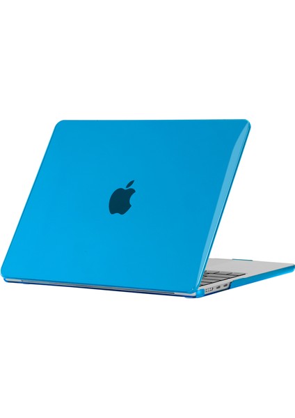 MacBook Air 13 Inç (2022) A2681/(2024) A3113 M3 Sert Pc Laptop Kılıfı Çizilmez Dizüstü Bilgisayar Kılıfı Koruyucu Kapak-Mavi (Yurt Dışından)