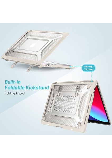 MacBook Pro 13 Inç (2020) Pc + Tpu Laptop Kılıfı Çizilmez Tam Korumalı Dizüstü Bilgisayar Kapağı Destekli Ayaklı-Kayısı (Yurt Dışından) fiyatları