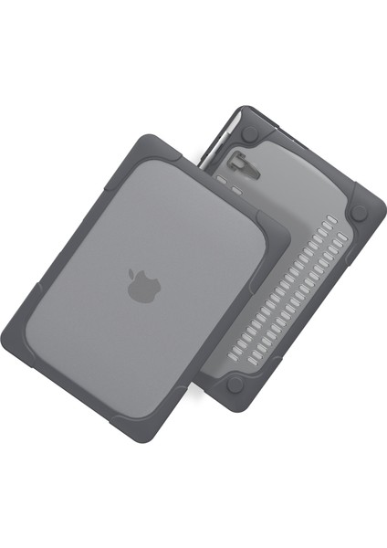 Temel Reis Serisi Isı Dağıtımı Tasarımı Iki Parçalı Plastik + Stand Kabuğu ile Tpu MacBook Yeni Pro 16 Inç A2141-GRI (Yurt Dışından)