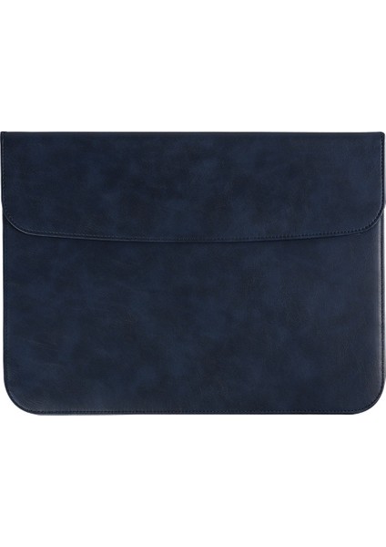 15.4 Inç Dizüstü Bilgisayar Kılıfı Kol Su Geçirmez Pu Deri Mouse Pad Dizüstü Bilgisayar Kılıfı Fare Mat Ince Çanta-Koyu Mavi (Yurt Dışından)