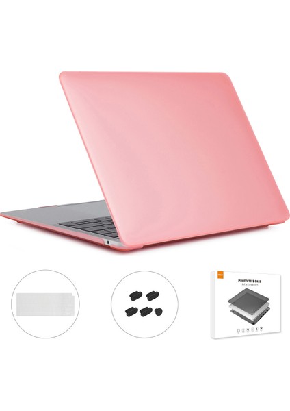 MacBook Air 13 Inç (2020) A2179/A2337 (Ab Versiyonu) 3'ü Bir Arada Sert Dizüstü Bilgisayar Kılıfı + Tpu Klavye Kapağı + Toz Geçirmez Fiş-Pembe (Yurt Dışından)