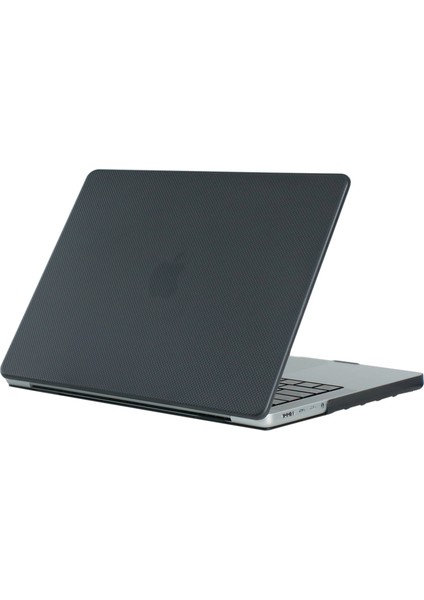 MacBook Air 13 Inç A1932/A2179/A2337 Anti-Parmak Izi Nokta Doku Sert Laptop Kapak Şok Emici Anti-Düşme Sert Kabuk Kılıf-Siyah (Yurt Dışından)