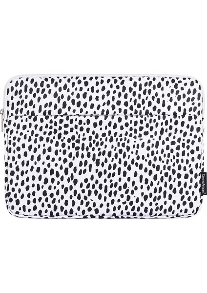 14 Inç Dizüstü Bilgisayar Koruyucu Kılıf Siyah Benekli Dizüstü Taşınabilir Bilgisayar Fermuarlı Çanta (Yurt Dışından)