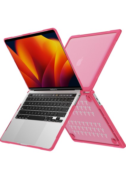 Sailor Serisi Laptop Kılıfı MacBook Pro 13 Inç (2016) A1706 A1708/(2018) A1989/(2019) A2159/(2020) A2251 A2338 (M1/m2) Pc+Tpu Darbeye Dayanıklı Kapak-Gül (Yurt Dışından)