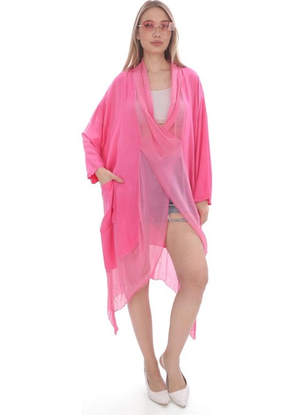 Italyan Ipek Detaylı Oversize Kaftan & Bluz
