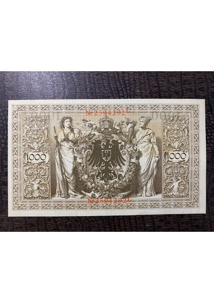 Almanya Imparatorluğu 1000 Mark Reichsbanknote Deutsches Reich 1910 Çil (Uncirculated Unc)