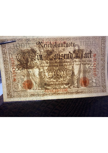 Almanya Imparatorluğu 1000 Mark Reichsbanknote Deutsches Reich 1910 Çil (Uncirculated Unc)