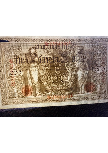 Almanya Imparatorluğu 1000 Mark Reichsbanknote Deutsches Reich 1910 Çil (Uncirculated Unc)