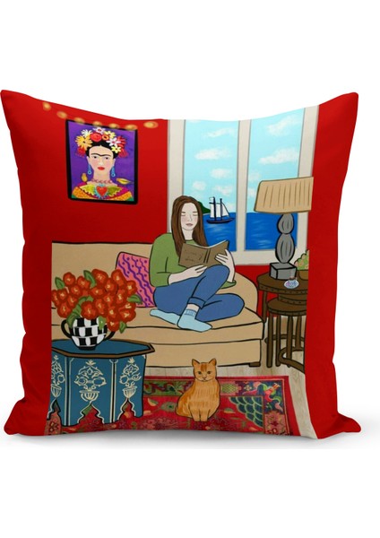 Bohem Serisi Çift Tarafı Dijital Baskılı Kırlent Kılıfı (Bohem Cushion Cover)