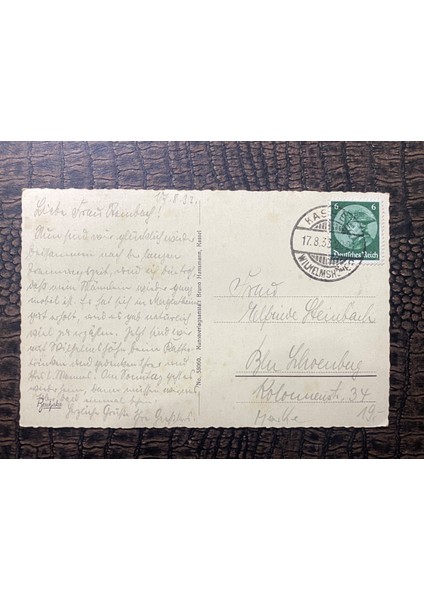 1933 Reich Dönemi Deutsches Reich Kartpostal Postadan Geçmiş Fuldatal Mit Fuldaschleife Bei Kassel modelleri