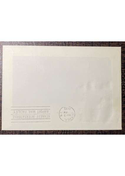 1972 Isvicre Hava Yollarının Swiss Air Kuzey Atlantic Uçuşlarının 25. Yıl Dönümü Geneve - New York Kennedy Int. Airport ve Özel Ilk Gün Damgalı Zarf Fdc fırsatları