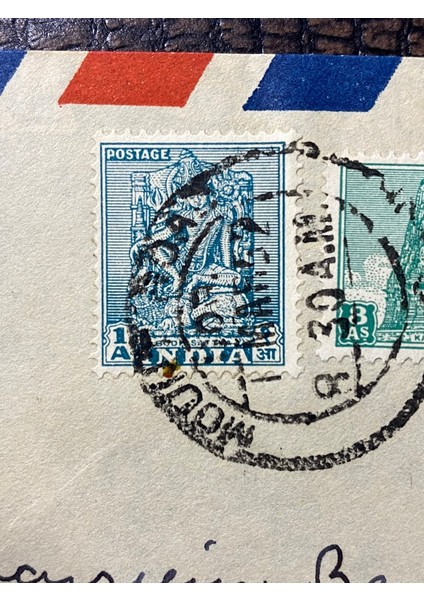 Hindistan'dan Isvicre Geneva'ya Uçak Postası Zarfı 1952 Yılından By Airmail From India To Switzerland