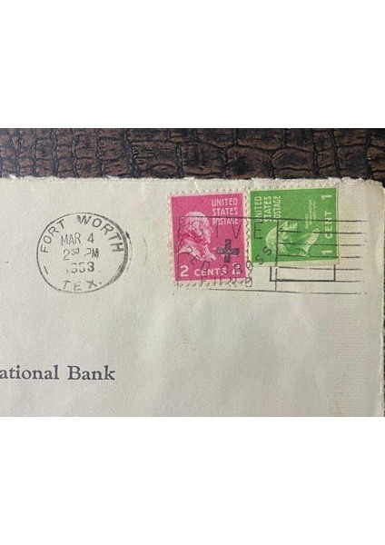 Usa Amerikan Pullu 1953 Yılında Postadan Geçmiş Varış Damgalı Boş Zarf Us Mail &quot;give Red Cross Fund&quot; Damgalı fiyatları