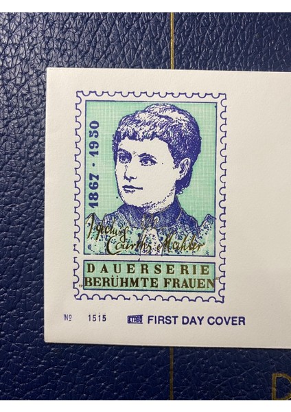 Almanya Özel Pullu ve Damgalı Fdc Devamlı Seri Ünlü Kadındlar 1991 Bonn Seri No'lu