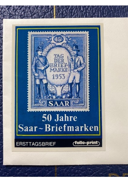 1970 Almanya Özel Damgalı Ilk Gün Zarfı Tag Der Briefmarke 50 Jahre Saar Briefmarken 1953 Erstausgabetag Deutschland Brd