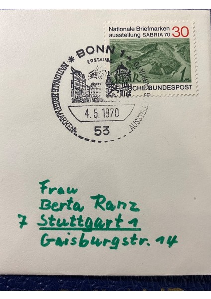 1970 Almanya Özel Damgalı Ilk Gün Zarfı Tag Der Briefmarke 50 Jahre Saar Briefmarken 1953 Erstausgabetag Deutschland Brd fiyatları