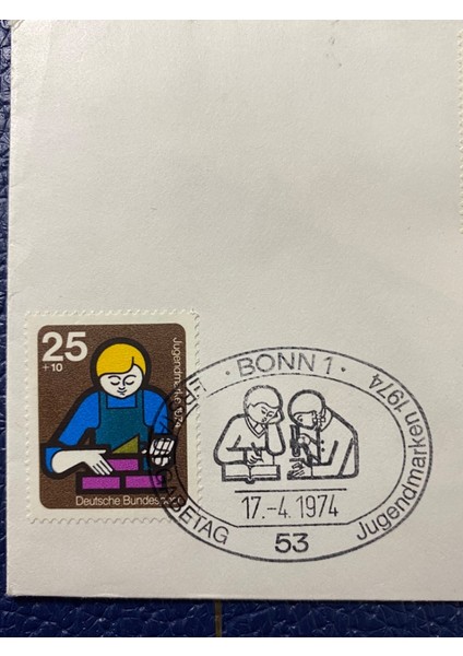 Almanya Özel Damgalı Ilk Gün Zarfı Jugendmarken 1974 Erstausgabetag Deutschland Brd