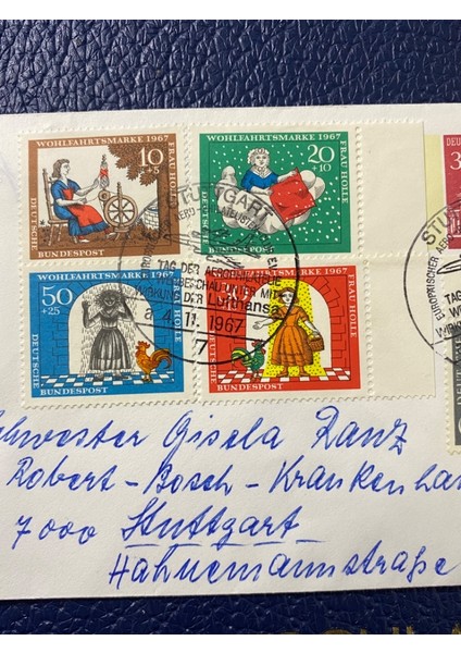 1967 Uçak Postası Almanya Özel Avrupa Aerophilatelie Damgalı Ilk Gün Zarfı Refah Pulları Erstausgabetag Deutschland Brd Airmail fiyatları