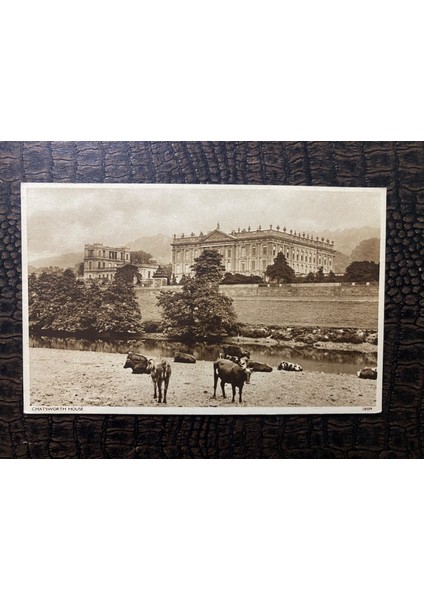 19.-20. Yüzyıl Ingiltere Chatsworth House Ingiliz Kartpostal Taşbaskı Great Britain