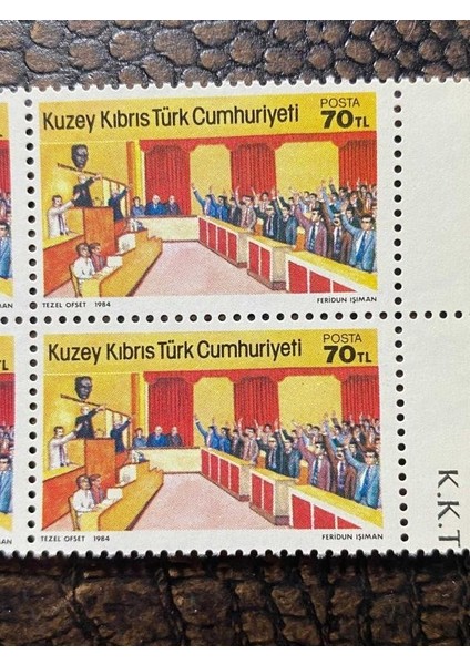 Kktc - Kuzey Kıbrıs Türk Cumhuriyeti - Sanat Temalı Ressam Feridun Işıman - Damgasız Mnh 4'lü Blok Pullar fiyatları