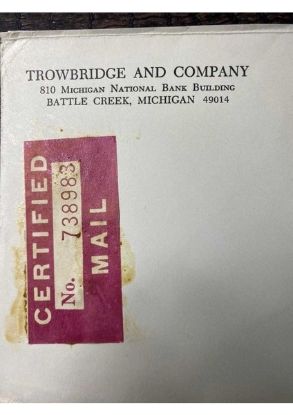 Usa Amerikan Pullu 1966 Yılında Taahhütlü Postadan Geçmiş Varış Damgalı Boş Zarf Us Registered Mail