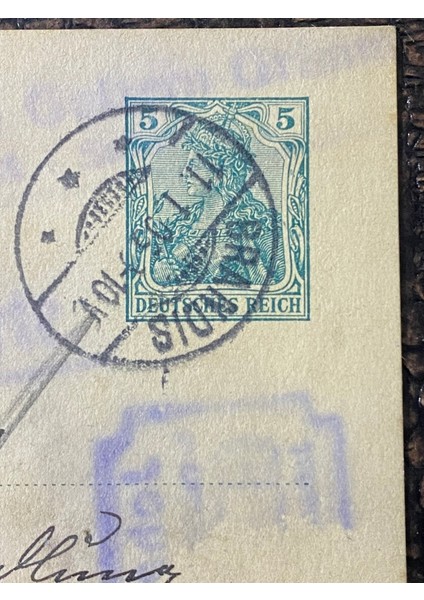 Antiye Almanya Reich Dönemine Ait 1905 Yılında Postadan Geçmiş Brandis - Leipzig Posta Kartı Kendinden Pullu 5 Pfennig Deutsches Reich fiyatları