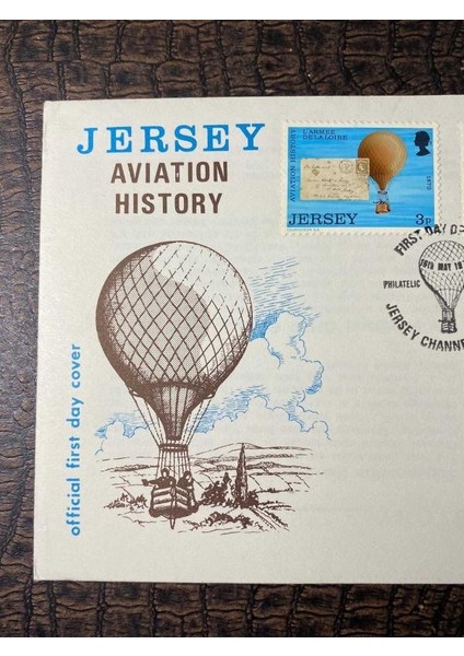 Ingiliz Sömürge Ingiltere Ilk Gün Zarfı ve Pulları Fdc Jersey Uçak Havacılık Temalı Damgalı Tam Seri Jersey 1973, Manned Flight History fırsatları