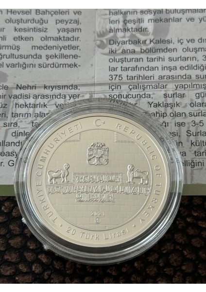 Diyarbakır Hevsel Bahçeleri ve Kalesi - Antik Kentler Serisi No:15 Gümüş Hatıra Para fırsatları