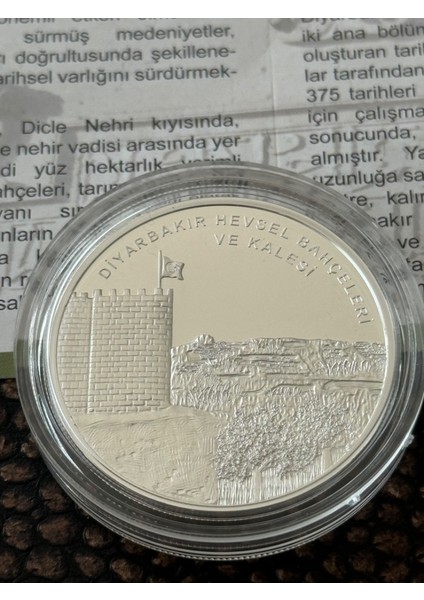 Diyarbakır Hevsel Bahçeleri ve Kalesi - Antik Kentler Serisi No:15 Gümüş Hatıra Para indirimleri