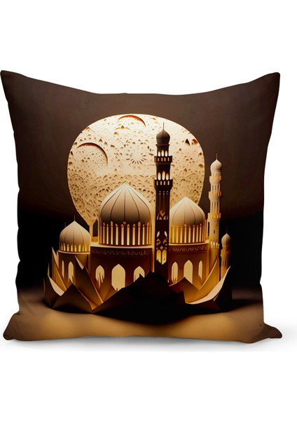 Ramazan Serisi Çift Tarafı Dijital Baskılı 4'lü Kırlent Kılıfı Seti (Ramadan Cushion Cover Set) fiyatları