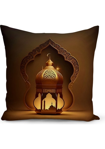 Ramazan Serisi Çift Tarafı Dijital Baskılı 4'lü Kırlent Kılıfı Seti (Ramadan Cushion Cover Set) modelleri