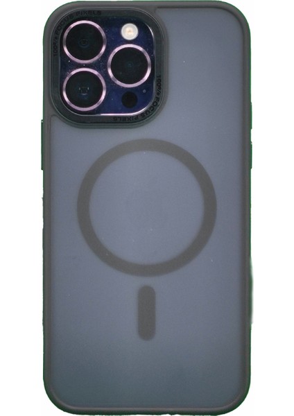 Apple iPhone 13 Pro Max Uyumlu Metal Kamera Çerçeveli Magsafe Seri Arka Koruma Kılıf