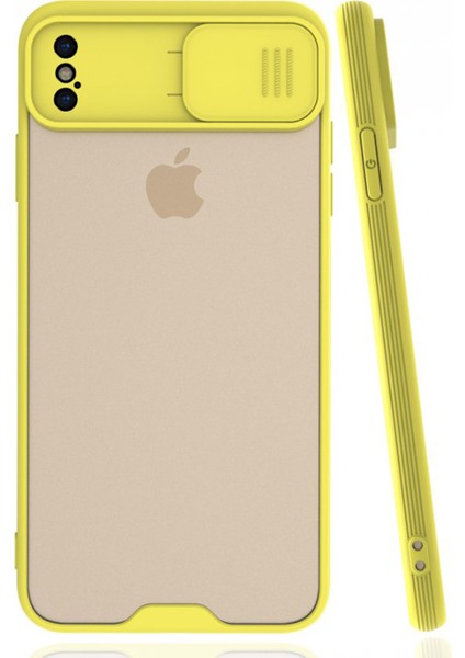 Apple iPhone Xs Max Uyumlu Platin Kamera Kızaklı Arka Koruma Kılıf