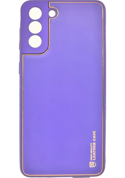 Samsung Galaxy S21 Plus Uyumlu Coco Leather Seri Arka Koruma Kılıf