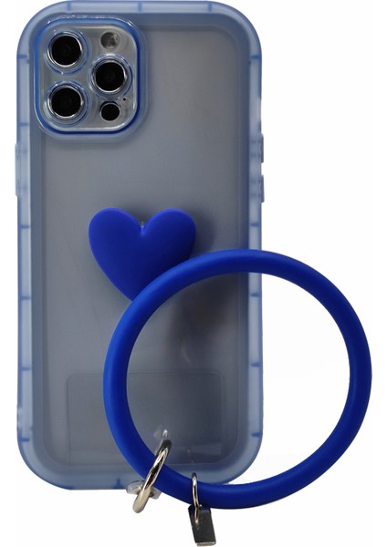 Apple iPhone 12 Pro Max Uyumlu Halka Bilekli Şeffaf Seri Arka Koruma Kılıf