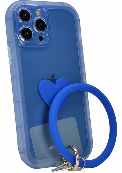 Apple iPhone 13 Pro Max Uyumlu Halka Bilekli Şeffaf Seri Arka Koruma Kılıf