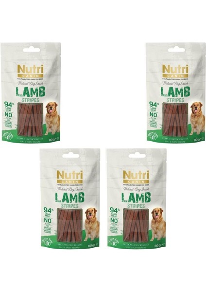 Lamb Stripes Snack Köpek Ödülü 80 gr x 4 Adet