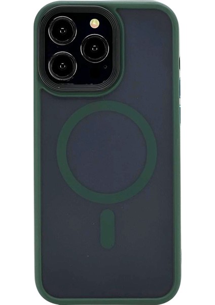Apple iPhone 15 Pro Max Uyumlu Mat Renkli Magsafe Arka Koruma Kılıf