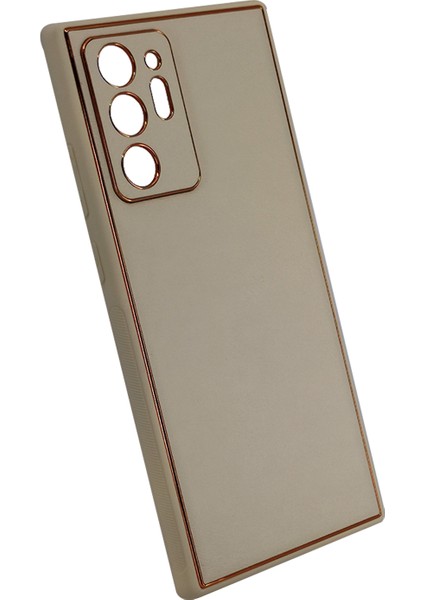 Samsung Galaxy Note 20 Ultra Uyumlu Coco Leather Seri Arka Koruma Kılıf