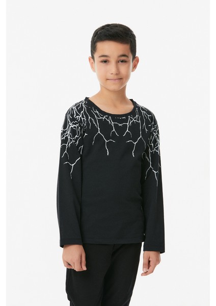 Baskılı Bisiklet Yaka Unisex Çocuk Body