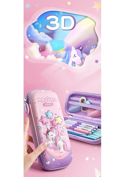 Unicorn 3D Magical Time Kalem Kutusu (Yurt Dışından)